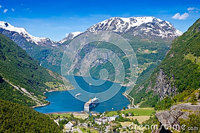 Geiranger fjord Stock Photo