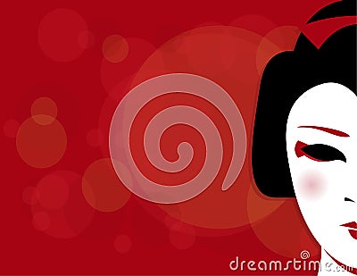 Geisha Background Vector Illustration