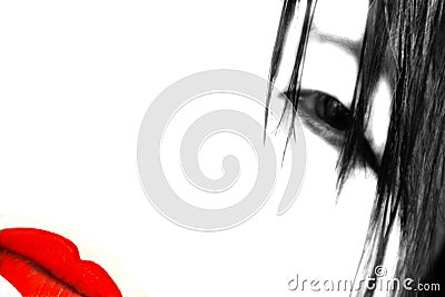 Geisha fantasy with copy space Stock Photo