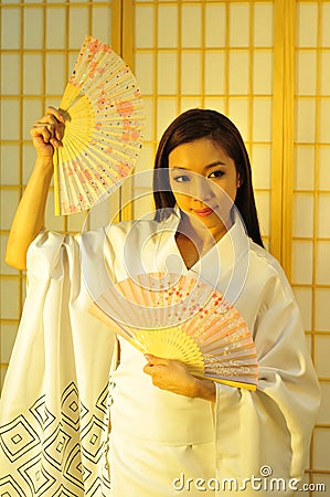 Geisha umbrella Stock Photo