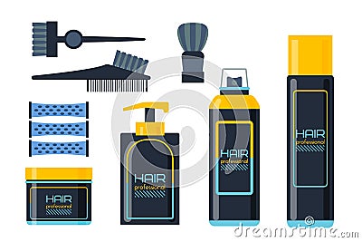 Gel foam or liquid soap dispenser pump plastic hair shampoo bottle design and healthy hygiene scented treatment lotion Vector Illustration