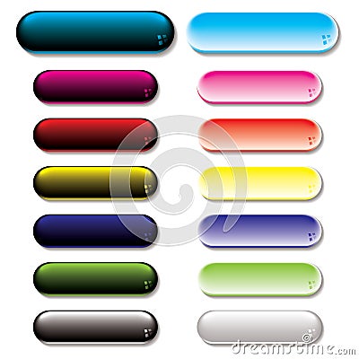 Gel glow button variation Vector Illustration