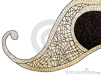 A sepia drawing of a wave shape abstract pattern. Stock Photo