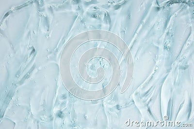 Gel serum texture with transparent on white background by focused on microscope Stock Photo