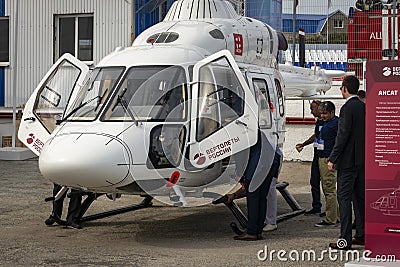 The multi-purpose light helicopter Ansat Editorial Stock Photo