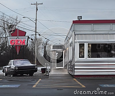 The Gem Diner Editorial Stock Photo