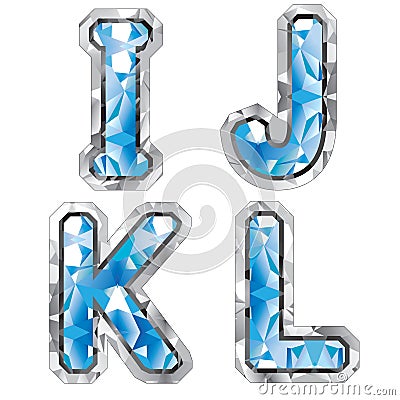 Gem letter I J K L Stock Photo