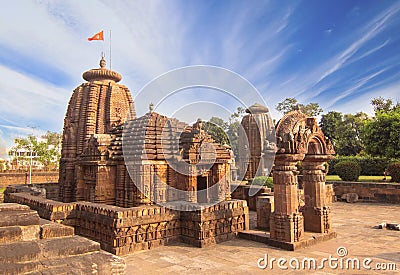 Landscape view of 11th Century AD Mukteshvara Temple Bhubaneswar, Odisha, India. Stock Photo