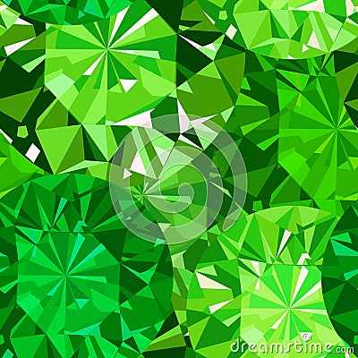 Gem seamless pattern. Emerald pattern background. Vector Illustration
