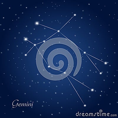 Gemini constellation zodiac Stock Photo