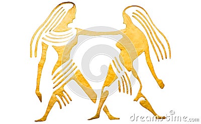 Gemini sign of horoscope isolated Stock Photo