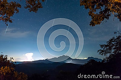 Geminids meteor shower Stock Photo
