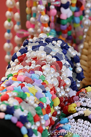 Colorful Gemstone Bracelet Stock Photo