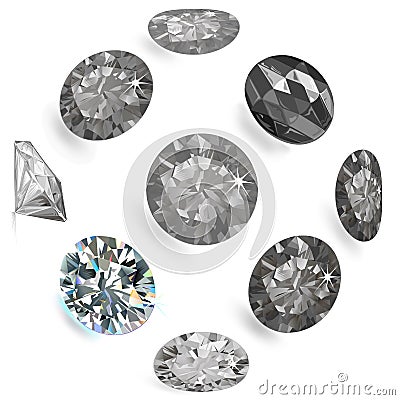 Gemstone jewerly set Vector Illustration