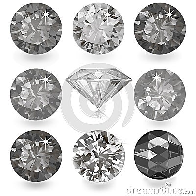 Gemstone jewerly set Vector Illustration