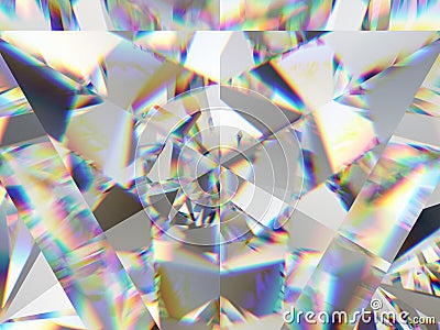 Gemstone structure extreme closeup and kaleidoscope Cartoon Illustration