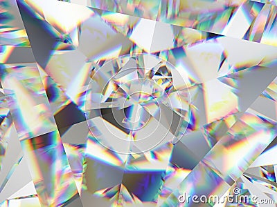Gemstone structure extreme closeup and kaleidoscope Cartoon Illustration