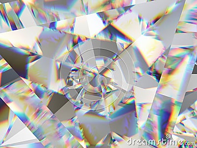 Gemstone structure extreme closeup and kaleidoscope Cartoon Illustration