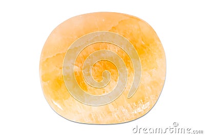 Gemstone on white background, citrine quartz Stock Photo