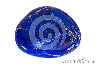 Gemstone on white background, lapis lazuli Stock Photo