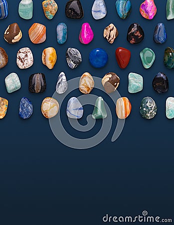 Gemstones Variety Composition 3D illustration Render Cartoon Illustration