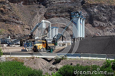 Gencor Equipment on the KP Plant, Crushing Stone industry Editorial Stock Photo