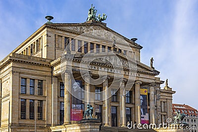 Gendarmenmarkt Berlin Gendarmenmarket 7 February 2020, famous landmark in Berlin, Germany. Editorial Stock Photo