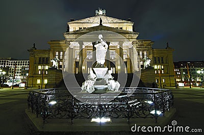 Gendarmenmarkt in berlin at night Stock Photo