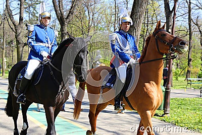 Gendarmes riding Editorial Stock Photo