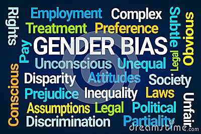 Gender Bias Word Cloud Stock Photo