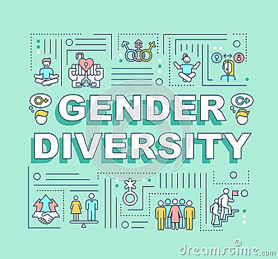 Gender diversity word concepts banner Vector Illustration