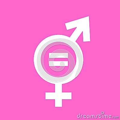 Gender equal sign vector icon Vector Illustration
