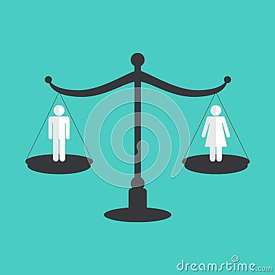 Gender equality concept. Vector Illustration