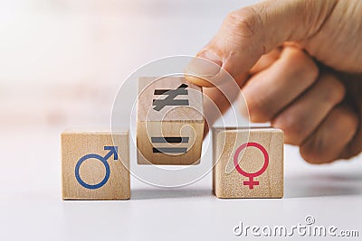 gender equality and discrimination concept Stock Photo