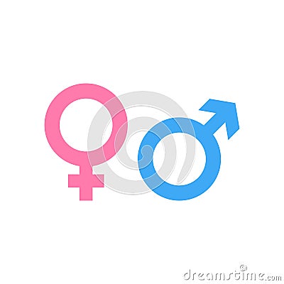 Gender icon and male, female symbol Vector Illustration