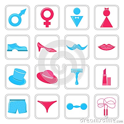 Gender icons set Vector Illustration