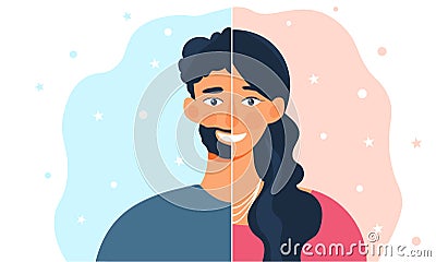 Gender identity concept Vector Illustration