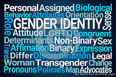 Gender Identity Word Cloud Stock Photo