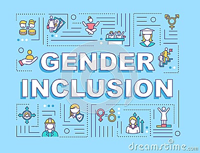 Gender inclusion word concepts banner Vector Illustration