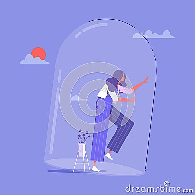 Gender inequality in employment vector concept Vector Illustration