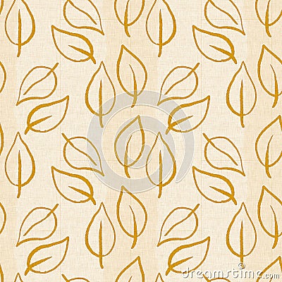 Gender neutral foliage leaf seamless raster background. Simple whimsical 2 tone pattern. Kids nursery wallpaper or Stock Photo