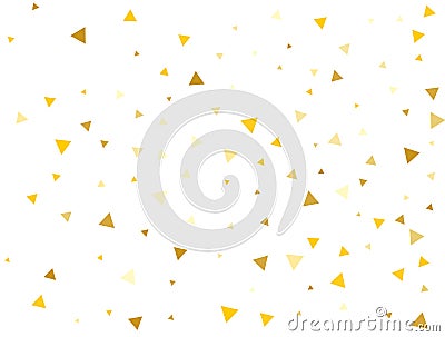 Gender Neutral Golden Triangular Confetti Background. Vector illustration Vector Illustration