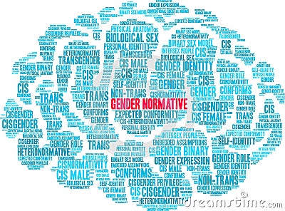 Gender Normative Word Cloud Stock Photo