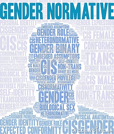 Gender Normative Word Cloud Stock Photo