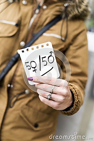 Gender parity concept Stock Photo