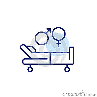 Gender reassignment surgery. Medical procedure to help transgender individuals. Gender affirming care, gender dysphoria Vector Illustration