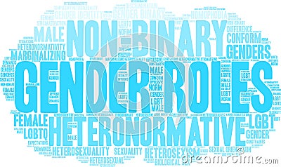 Gender Roles Word Cloud Vector Illustration