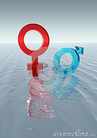 Gender Signs Stock Photo