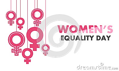 Gender signs for womens equality day Vector Illustration