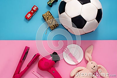 Gender stereotype toys Stock Photo